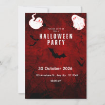 Invitation à une fête d'Halloween effrayante et mi