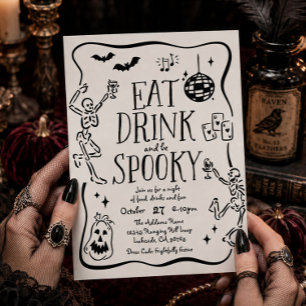 Invitation à une fête d'Halloween effrayante 'Mang