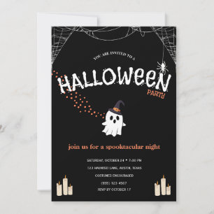 Invitation à une fête d'Halloween Gentil Fantôme
