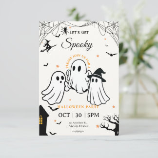Invitation à une fête d'Halloween | Halloween effr