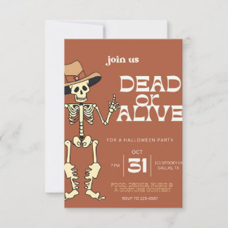 Invitation à une fête d'Halloween morte ou vivante
