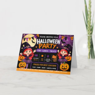 Invitation à une fête d'Halloween pour enfants   J