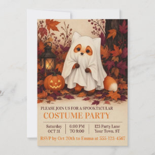 Invitation à une fête d'Halloween tenue avec un co