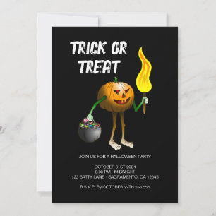 Invitation à une fête d'Halloween Trick or Treat