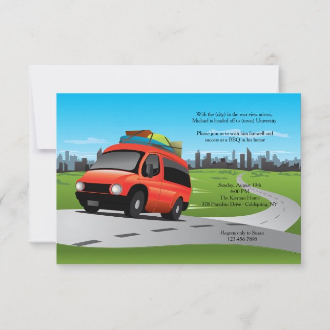 Invitation À Une Fête Du Collège (Devant)