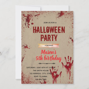 Invitation à une fête meurtrière d'Halloween