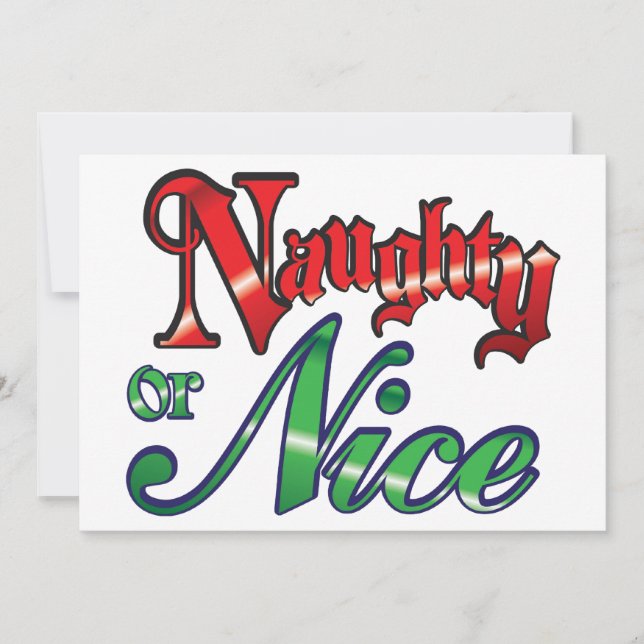 Invitation à une fête Noël rétro, méchant ou genti (Devant)