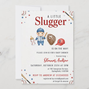 Invitation à une fête prénatale de baseball