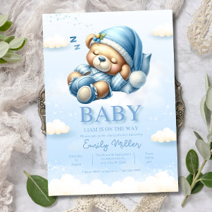 Invitation à une fête prénatale pour bébé garçon O