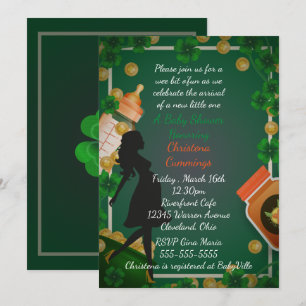 Invitation à une fête prénatale pour la Saint-Patr