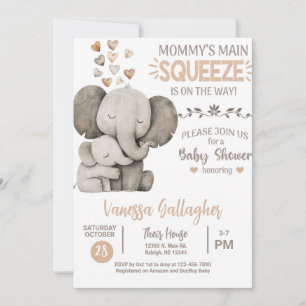 Invitation à une fête prénatale pour maman et bébé