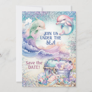 Invitation à une fête sous-marine avec piscine