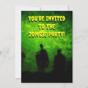 Invitation à une fête sur le thème des zombies