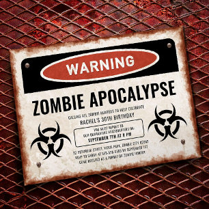 Invitation à une fête sur le thème des zombies ave