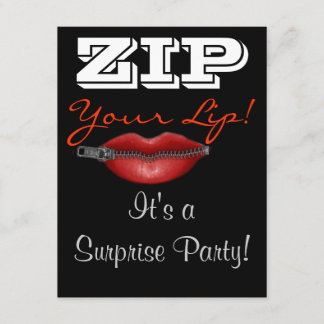 Invitation à une fête surprise ZIP ta lèvre