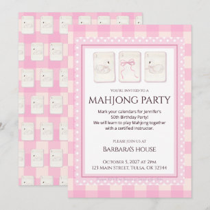 Invitation à une partie de Mahjong, cygnes grandmi