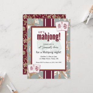Invitation à une partie de Mahjong, toile de Jouy