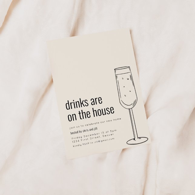 Invitation à une pendaison de crémaillère avec du  (Créateur téléchargé)