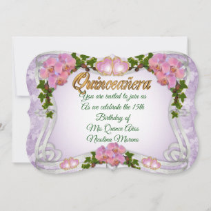 Invitation à une Quinceanera 15e anniversaire élég