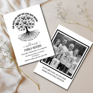 Invitation à une réunion de famille et arbre généa