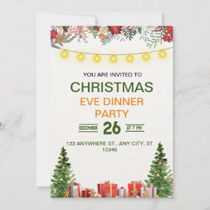 Invitation à une réunion de Noël festive et amusan
