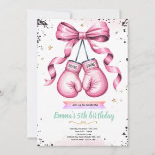 Invitation à une soirée à thème boxe féminine