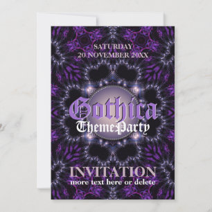 Invitation à une soirée à thème Lune Gothique Viol