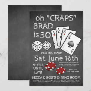 Invitation à une soirée à thème Poker
