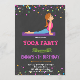 Invitation à une soirée à thème yoga