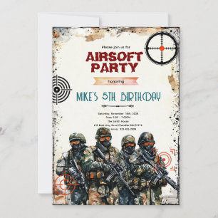 Invitation à une soirée Airsoft