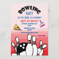 Invitation à une soirée bowling Boule et quilles P