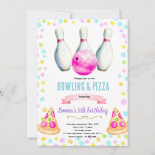 Invitation à une soirée bowling et pizza entre fil