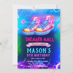 Invitation à une soirée chaussures Neon Glow