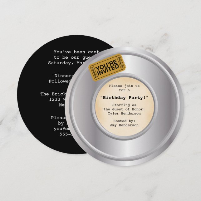 Invitation à une soirée cinéma/cinéma (Devant / Derrière)