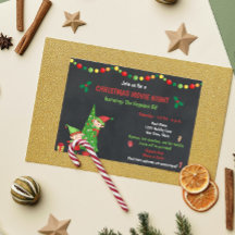 Invitation à une soirée cinéma de Noël