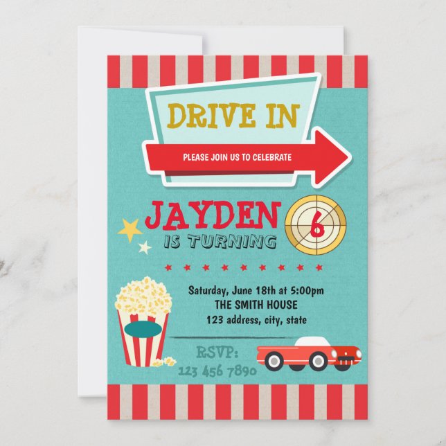 Invitation à une soirée cinéma en plein air sur le (Devant)