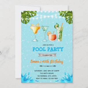 Invitation à une soirée cocktail au bord de la pis