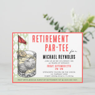 Invitation à une soirée cocktail de golf