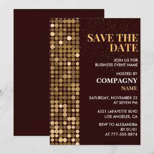 Invitation à une soirée d'affaires À retenir Or