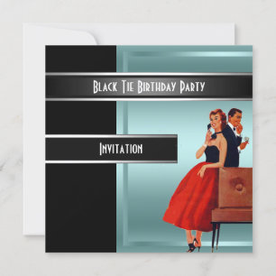 Invitation à une soirée d'anniversaire en tenue de