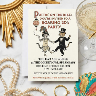 Invitation à une soirée dansante de l'ère du Jazz 