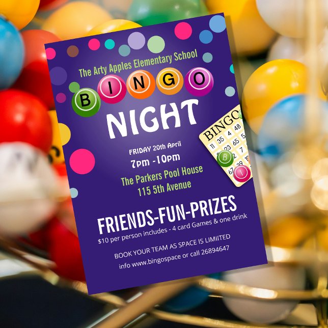 Invitation à une soirée de bingo amusante pour une (Créateur téléchargé)