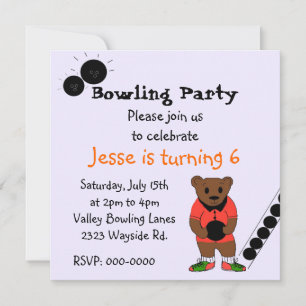 Invitation à une soirée de bowling