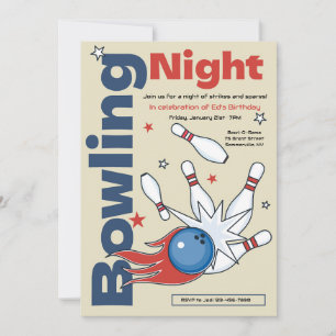 Invitation à une soirée de bowling