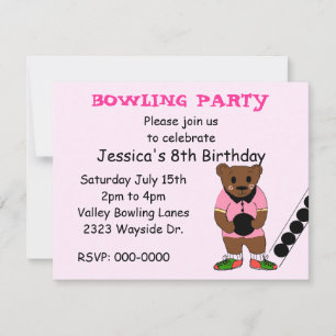 Invitation à une soirée de bowling