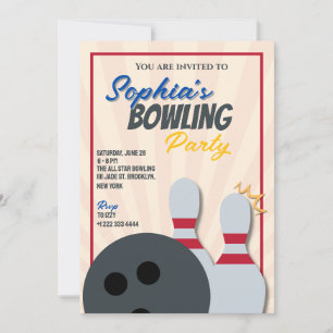 Invitation à une soirée de bowling 2