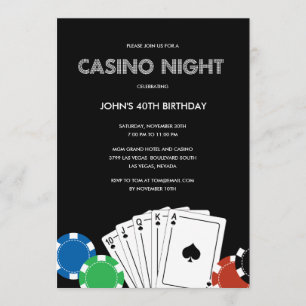 Invitation à une soirée de casino