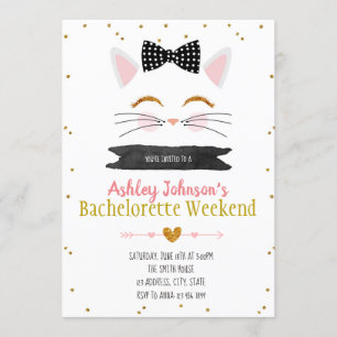Invitation à une soirée de célibataire meow