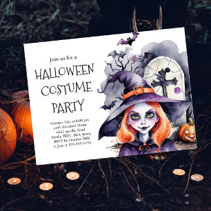 Invitation à une soirée de costumes d'Halloween   