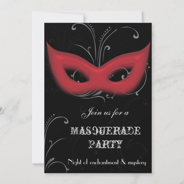 Invitation à une soirée de Fantaisie Masquée (Devant)